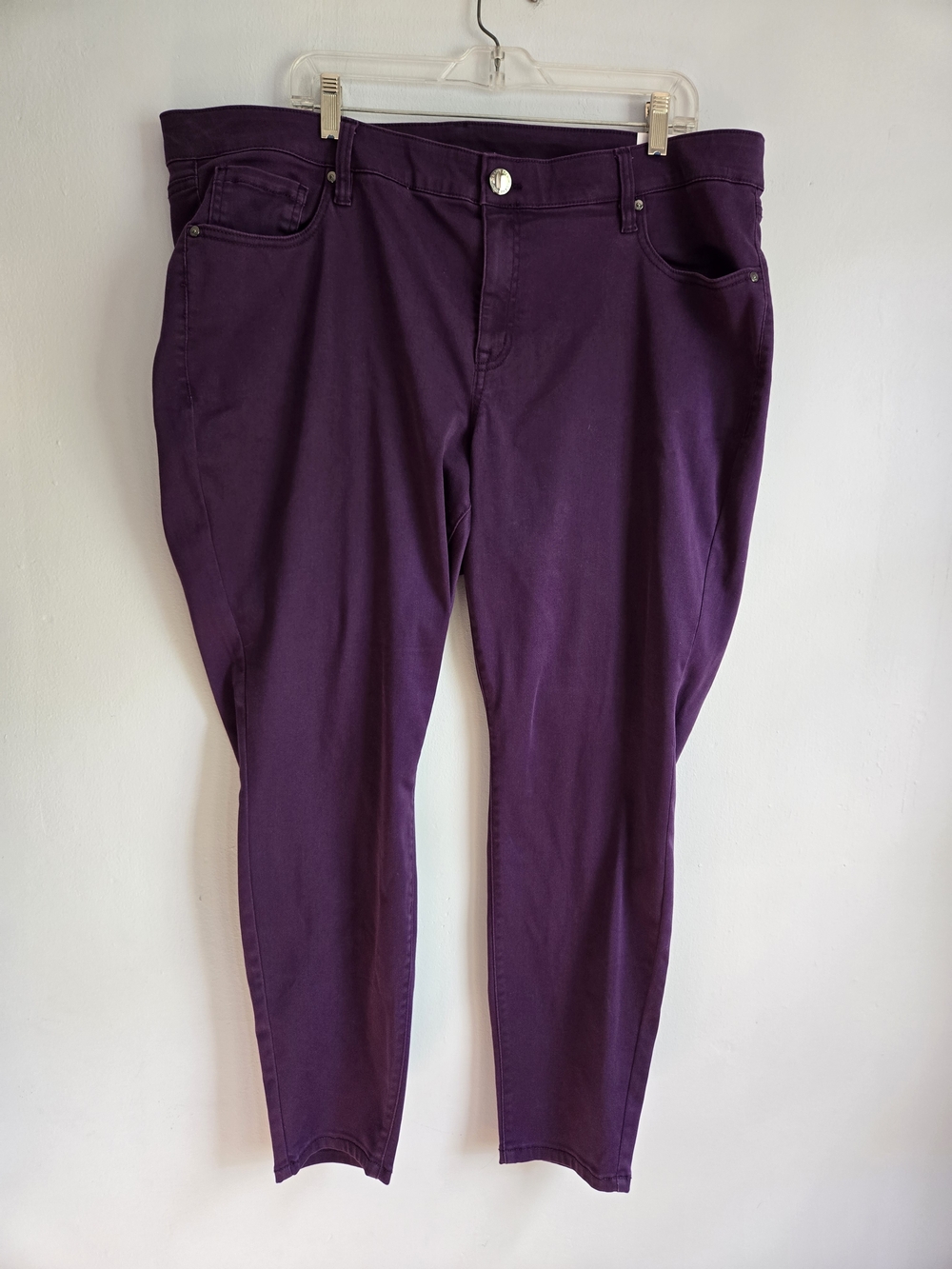 Lane Bryant Deep Plum Signature Fit Stretch Skinny Jeans Sz 22 NWT